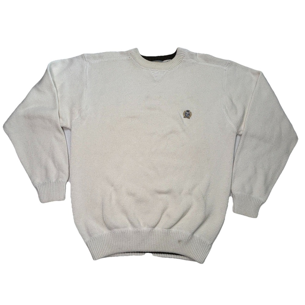 Vintage Y2K Ozark Wilderness‎ Outfitters Cotton Knit Sweater Crest Logo Size M
